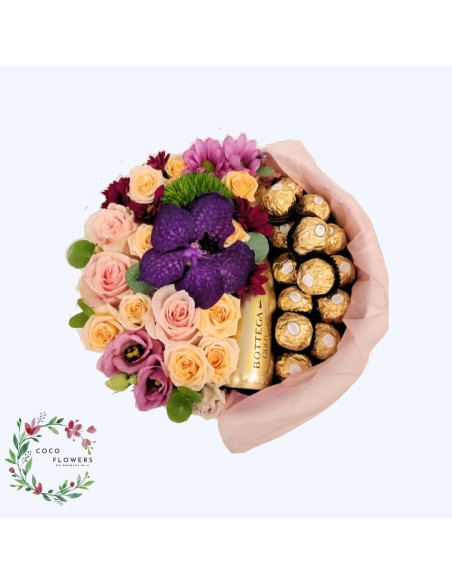 Aranjament mini-Prosecco și praline